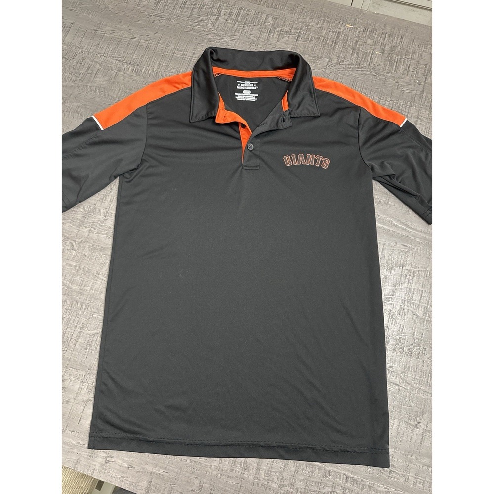 San Francisco Giants Polo Shirt Black Orange Mens Medium Genuine Merchandise MLB